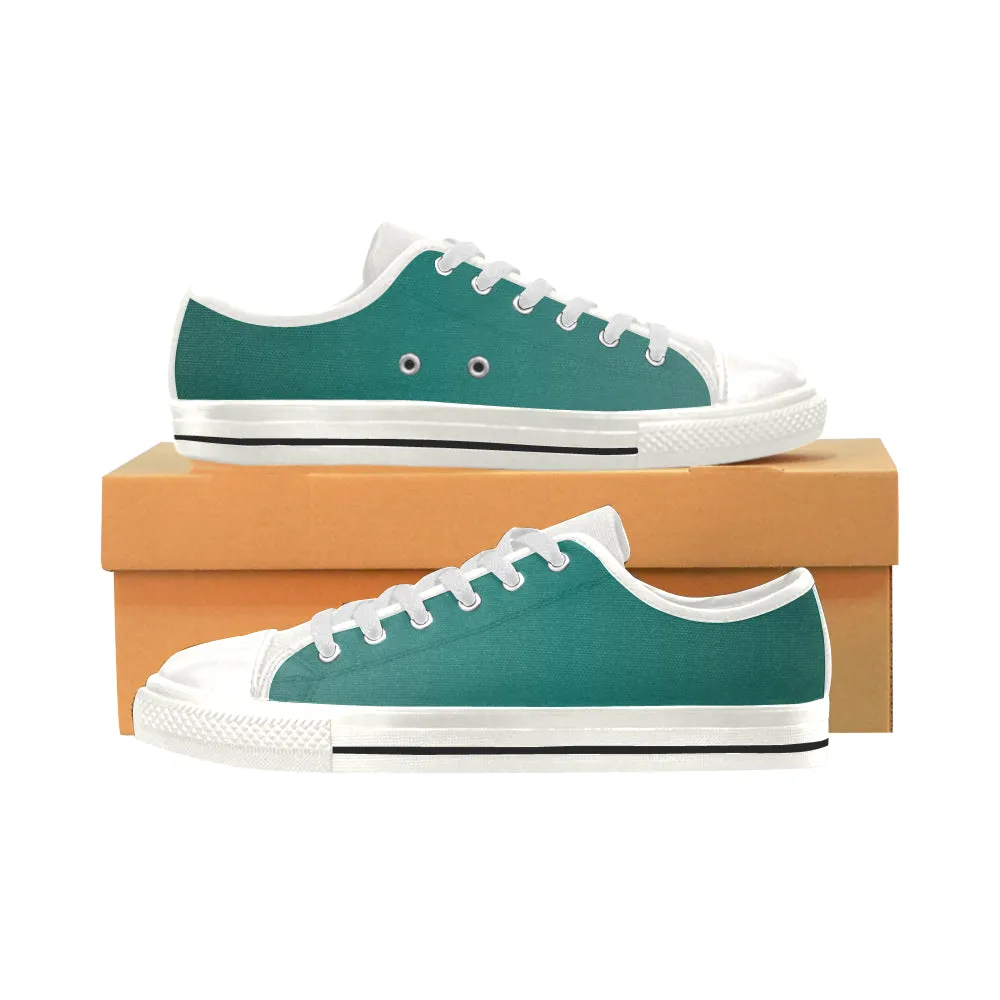 Buy Women's Bottle Green Solids Print Canvas Low Top Shoes at TFS