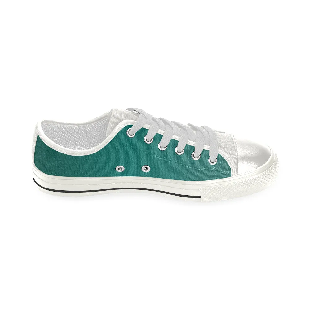 Buy Women's Bottle Green Solids Print Canvas Low Top Shoes at TFS