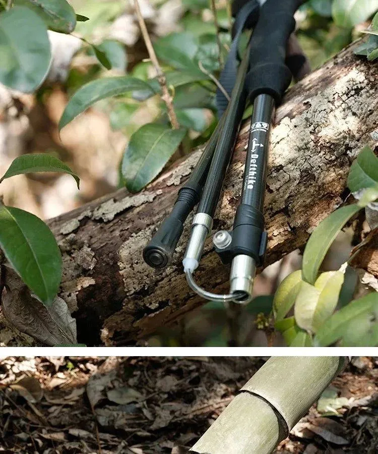 Difeike Carbon Cane Ultra Lightweight Carrying Outdoor Hiking and Climbing Equipment Telescopic Folding Climbing Cane