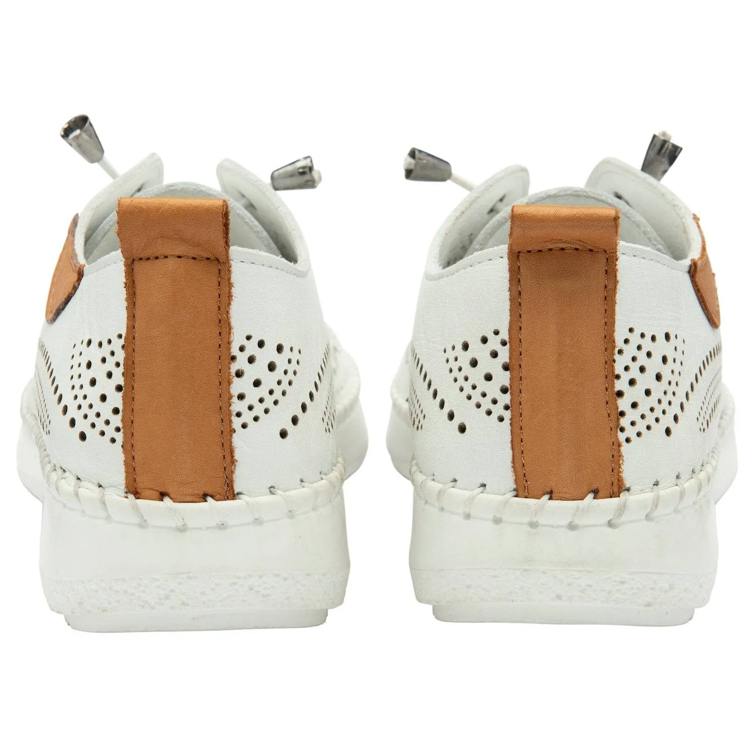 Lotus Tassia Ladies White Leather Slip On Shoes