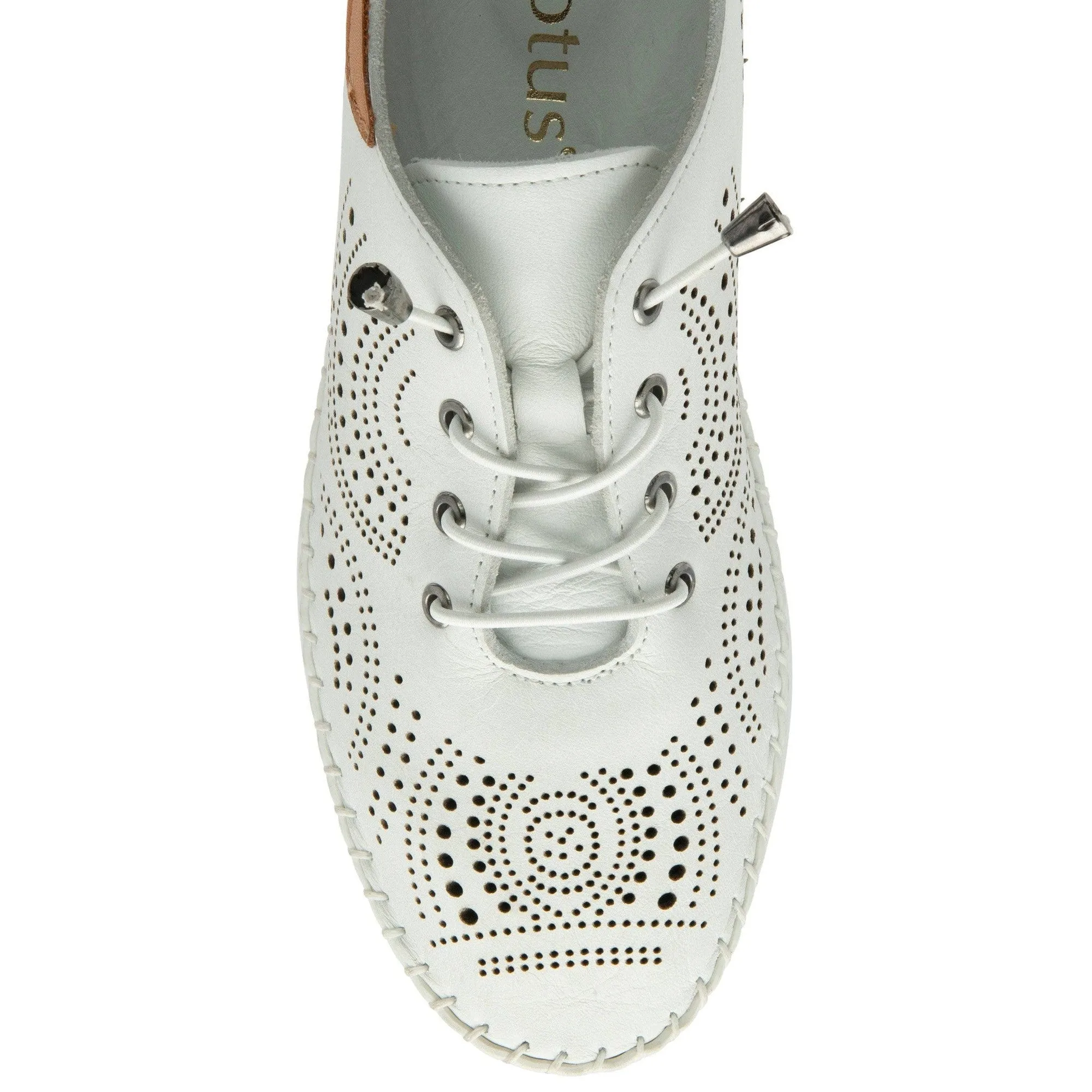 Lotus Tassia Ladies White Leather Slip On Shoes