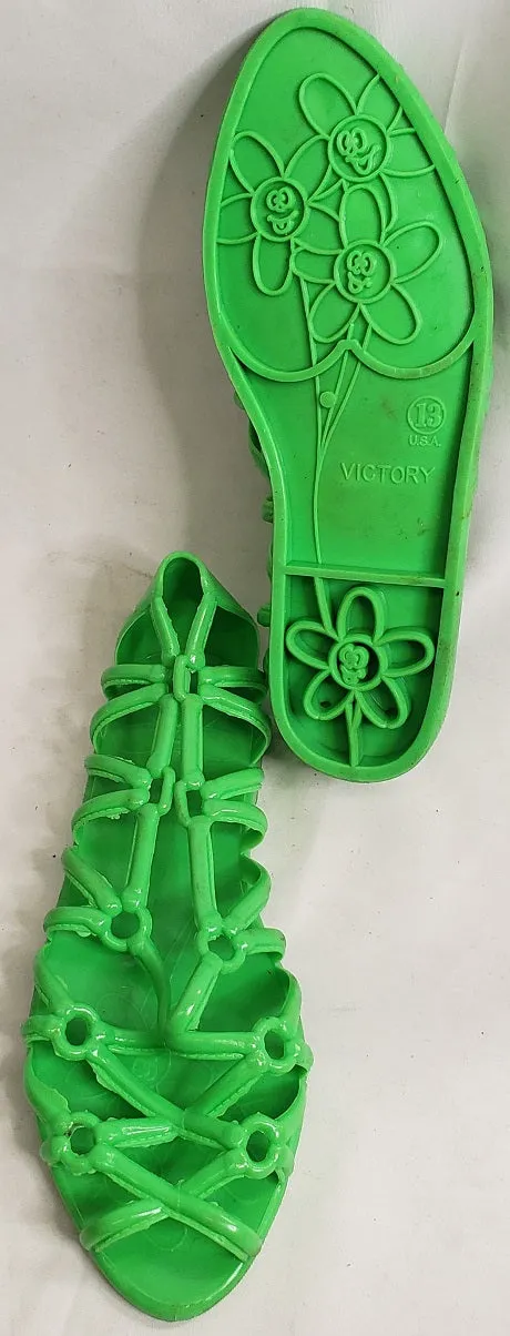 Makenna II -- Girl's Jelly Sandal -- Lime Green