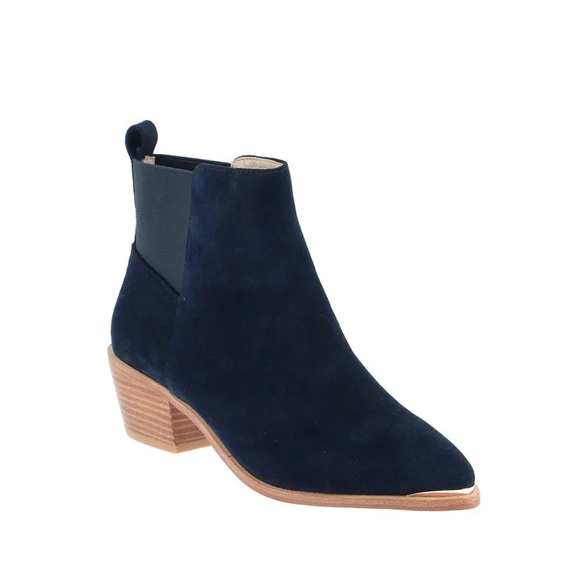Nude Reese Navy Suede Ankle Boot