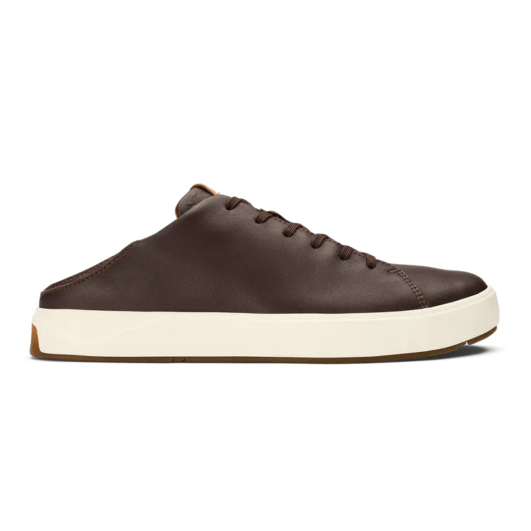 OluKai Men's Lae'ahi Li'Ili Leather Sneakers- Dark Java