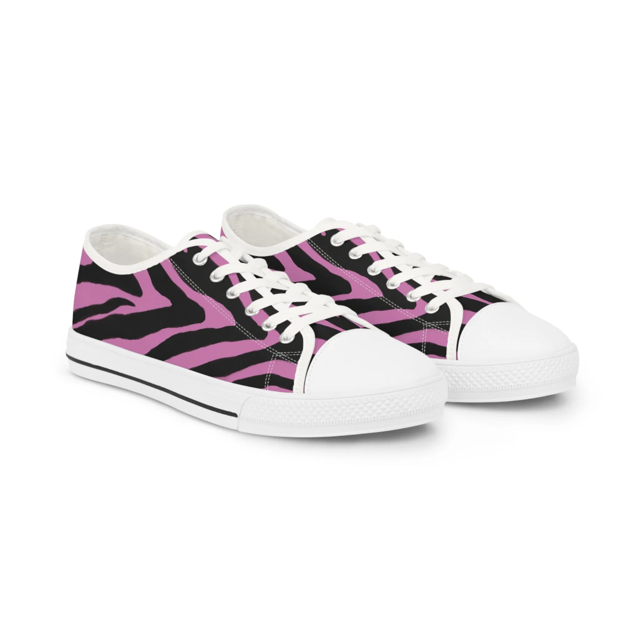 Pink Zebra Print Men's Sneakers, Best Animal Print Low Tops, Best Designer Men's Low Top Sneakers (US Size: 5-14)