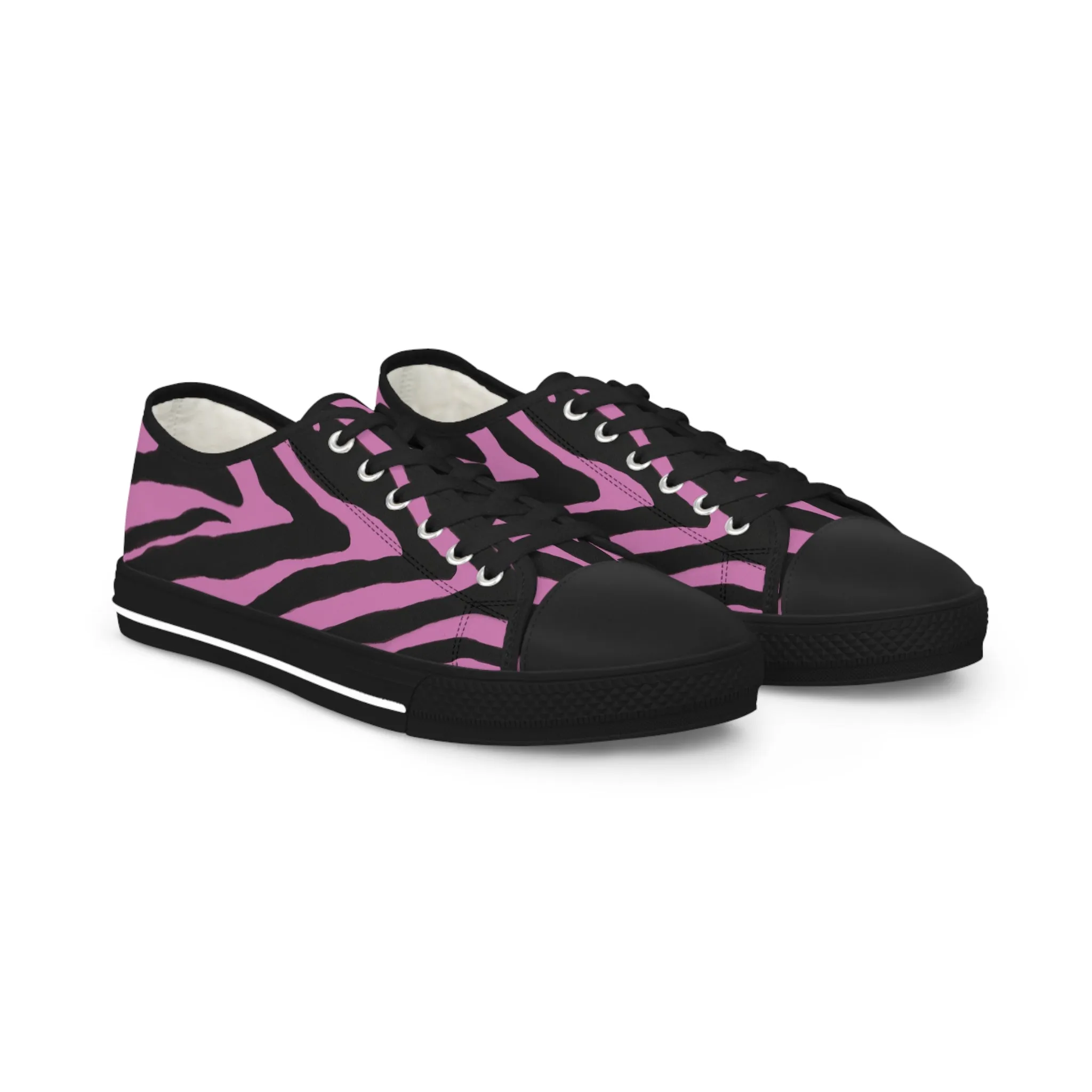 Pink Zebra Print Men's Sneakers, Best Animal Print Low Tops, Best Designer Men's Low Top Sneakers (US Size: 5-14)