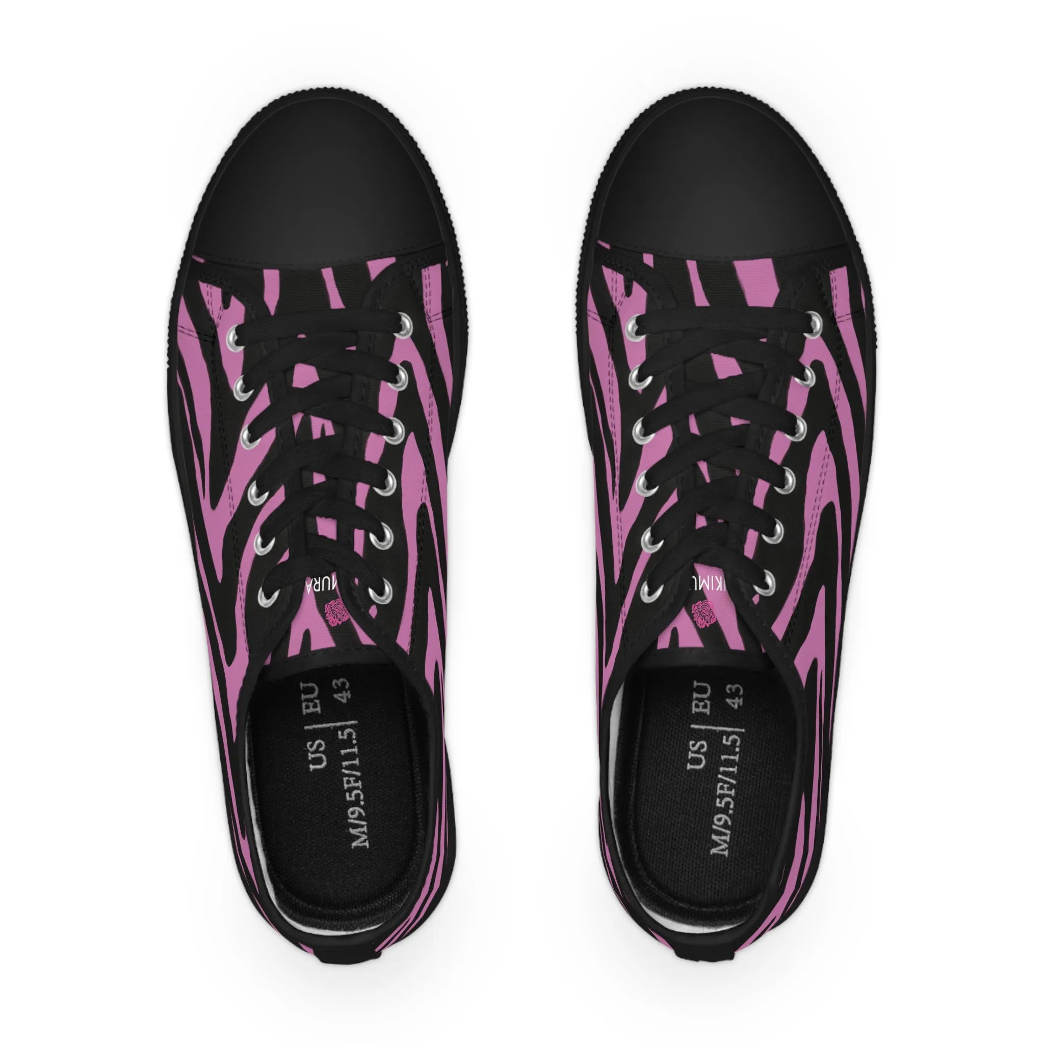 Pink Zebra Print Men's Sneakers, Best Animal Print Low Tops, Best Designer Men's Low Top Sneakers (US Size: 5-14)