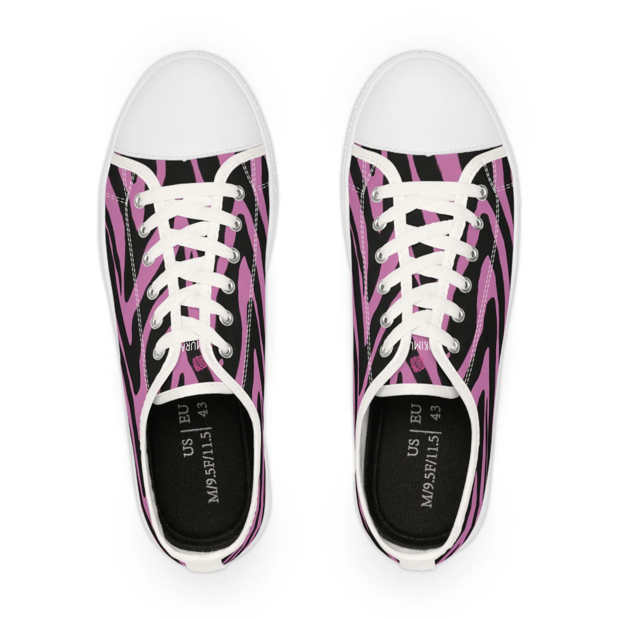 Pink Zebra Print Men's Sneakers, Best Animal Print Low Tops, Best Designer Men's Low Top Sneakers (US Size: 5-14)