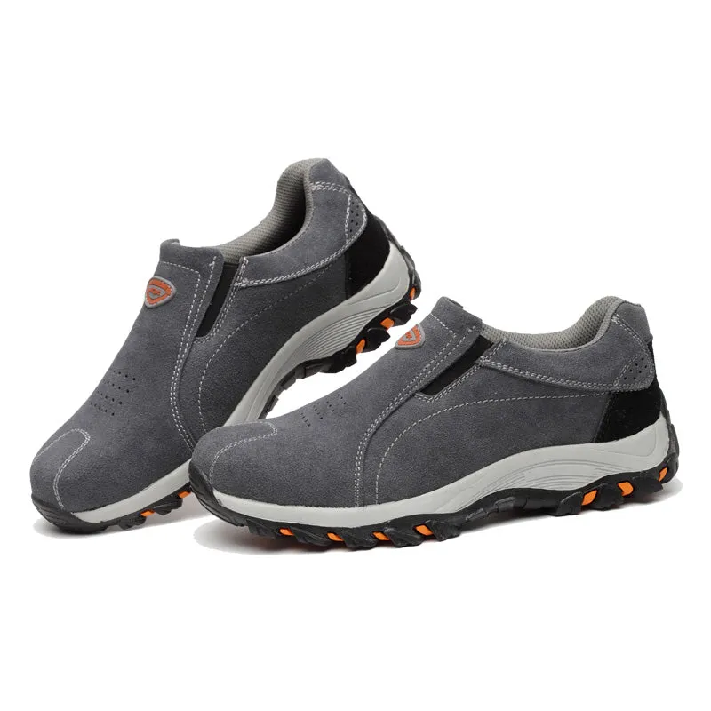 Suede Leather Slip-On Safety Shoes (JB-515)