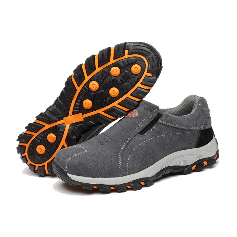 Suede Leather Slip-On Safety Shoes (JB-515)