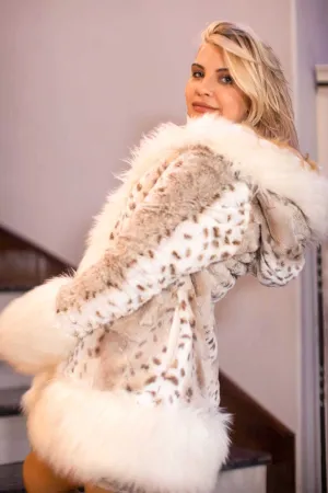 Women's Petite Playa Coat in "Snow Lynx" STOCK