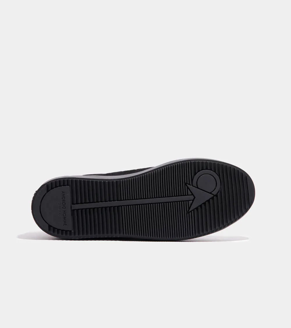 Zuma | Black Caiman Croc Emboss Suede AHP241-11